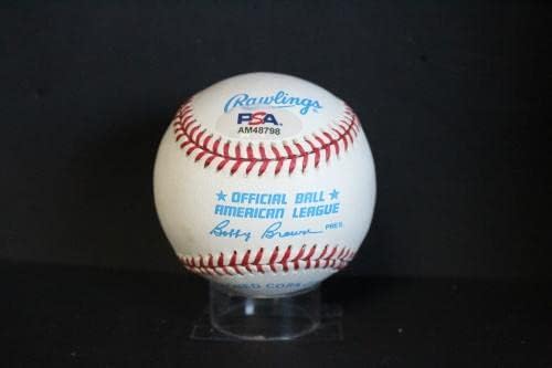 Джордж Келл с автограф (HOF 83) Бейзболен Автограф Auto PSA/DNA AM48798 - Бейзболни топки с автографи