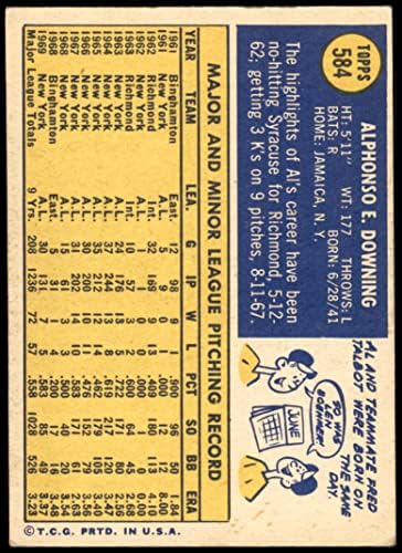 1970 Topps 584 Ел Даунинг Оукланд Атлетикс (бейзболна картичка) VG Athletics