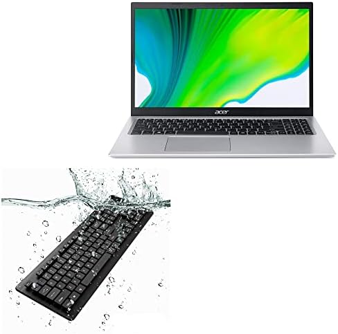 Клавиатурата на BoxWave, съвместима с Acer Aspire 5 (A515-56T) - Водоустойчив USB-клавиатура, Моющаяся Водоустойчив USB-клавиатура