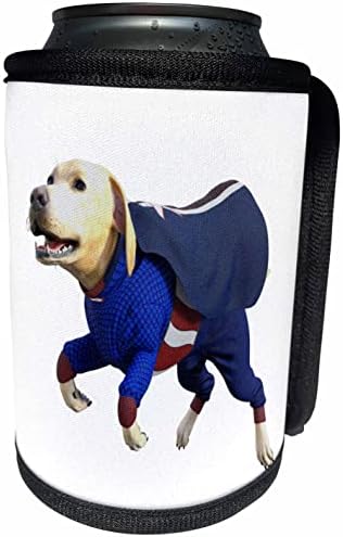 Триизмерен Cartoony Лабрадор в костюм на супер-кучето - Опаковки за бутилки-хладилника (cc_357665_1)