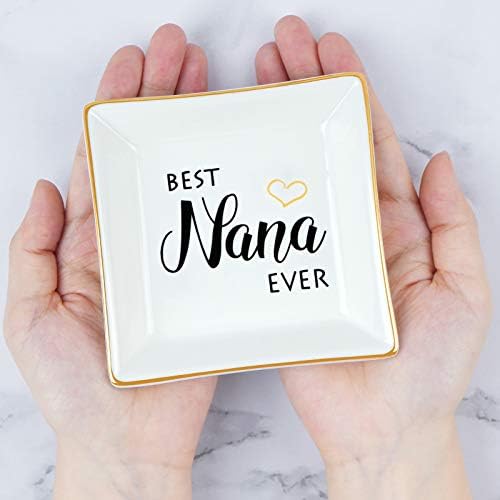 Подаръци за Наны Пръстен Ястие е най-Добрият Поднос за да Накити Nana Някога, Подарък за Деня на майката рожден Ден Подаръци