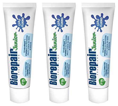 Biorepair: паста за зъби, за да се грижи за хигиена на устната кухина за деца от 7-14 години, без флуорид, с екстракт