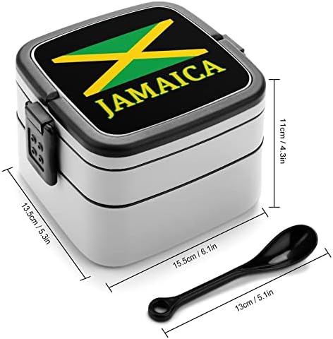 Ямайски Флаг Двуслойни Bento-Бокс Обяд-Бокс Контейнер За Храна, За Работа, На Пикник