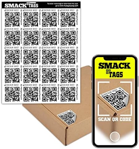 Стикери с QR-код Smack Tags - 80 уникални смарт етикети с QR-код - лесният за използване и съхранение на стикери за организацията