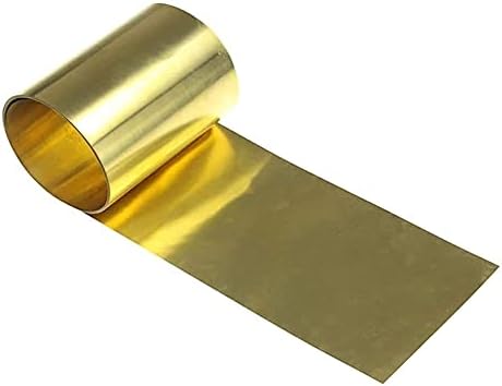 Латунная плоча KEKEYANG Лист фолио от чиста Мед Месинг Лист Фолио от Златно фолио Плоча от фолио H62 Латунная плоча Метално фолио (Размер: Ширина50 мм)