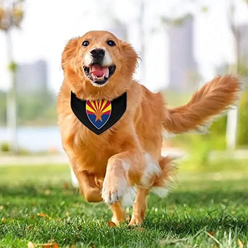 Любовта Флаг Аризона Сърцето на Кучето Кърпа Регулируем Нашийник за Домашни Любимци Шал Сладък Триъгълен Шал за Кучета