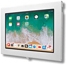 Защитен метален калъф TABcare с ключалка за iPad Mini 6 8.3 2021 Функционира като павилион, POS, магазин, изложбена дисплей (Бял, iPad Mini 6)
