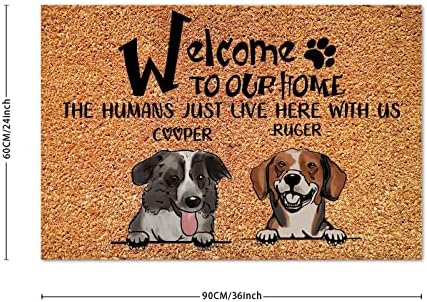 Добре дошли в Нашата къща Добре Дошли Врата подложка За Разглезени Кучета, Подложка за вход, Устойчив на Атмосферни влияния,