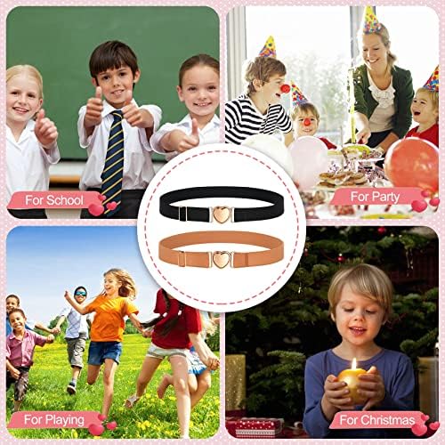 XZQTIVE 2 Опаковки на Детски Еластични Еластични Колани Колани за Момичета Регулируема Презрамка за деца с Катарама във