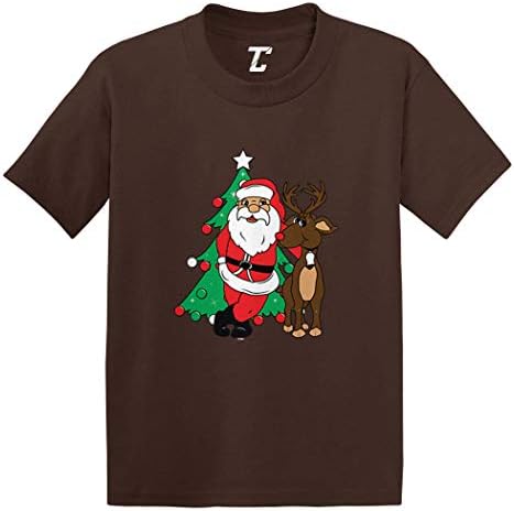 Дядо и Елен - Коледна тениска с Елф Дядо коледа за Бебета / Деца от Futon Джърси