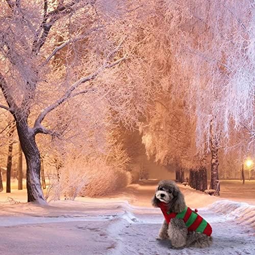 Вязаный Пуловер за кучета с висока воротом, Дрехи за малки до Средни Кучета, Красиви Пуловери за кучета за есен-зима, Топъл и Мек Пуловер за кучета