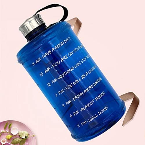 Мотивирующая бутилка за вода MOMFEI обем 2,2 л, с широко гърло, в което е посочено, колко пъти да се пие на ден, 2.2 литра, Множество, за спорт на открито, с капацитет 73 грама