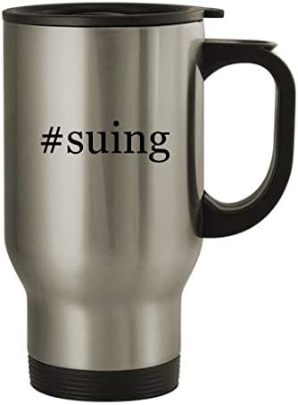 Подаръци дрънкулки suing - Пътна Чаша от Неръждаема Стомана с тегло 14 грама, сребрист