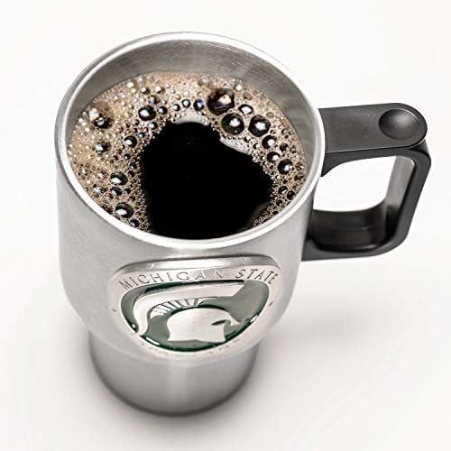 Пютър чаша Heritage щата Мичиган, 14 грама. Пътна чаша | Изолиран чаша за кафе, напитки | Изкусно изпълнени Метална Оловен