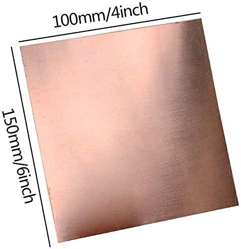 NIANXINN Меден лист За обработка на метали-Часова от латунного ламарина 100 мм x 150 мм / 4x6 инча, 1 бр. Месингови плочи