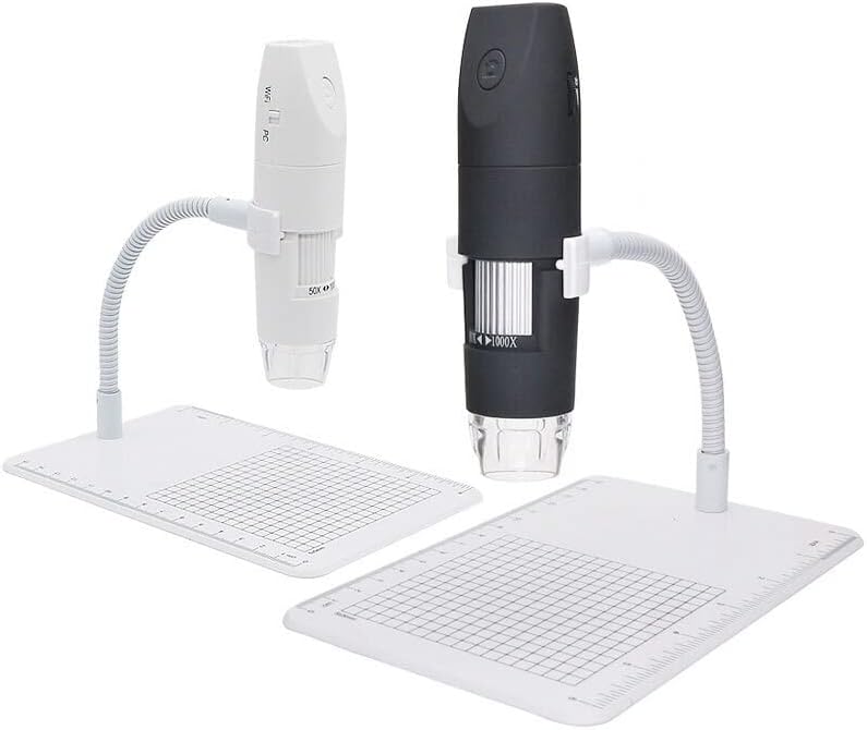 Безжичен Дигитален Микроскоп RilianZZ, 50X-1000X Увеличаване на Wi-Fi Преносими Ръчни Микроскопи с Регулируема стойка