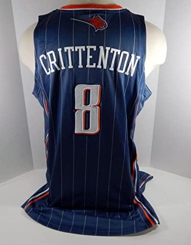 2010-11 Шарлот Бобкетс Джаварис Криттентон #8 Използвана игра Тъмно синя Риза 3XL2 343 - Използван игра в НБА