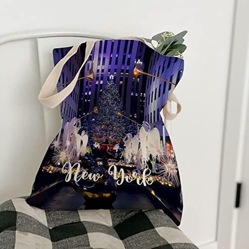 Ню Йорк Множество Чанта Градска Пътна Сгъваема Чанта за пазаруване Лятна Чанта за Жени, Момичета Подарък Учител Абитуриентски