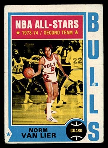 1974 Topps # 140 Норми Ван Лири на Чикаго Булс (баскетболно карта) GOOD Bulls Университет Св. Франциск